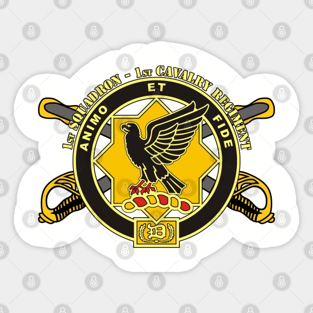 1st Squadron, 1st Cavalry Regiment - U.S. Army Sticker by MBK